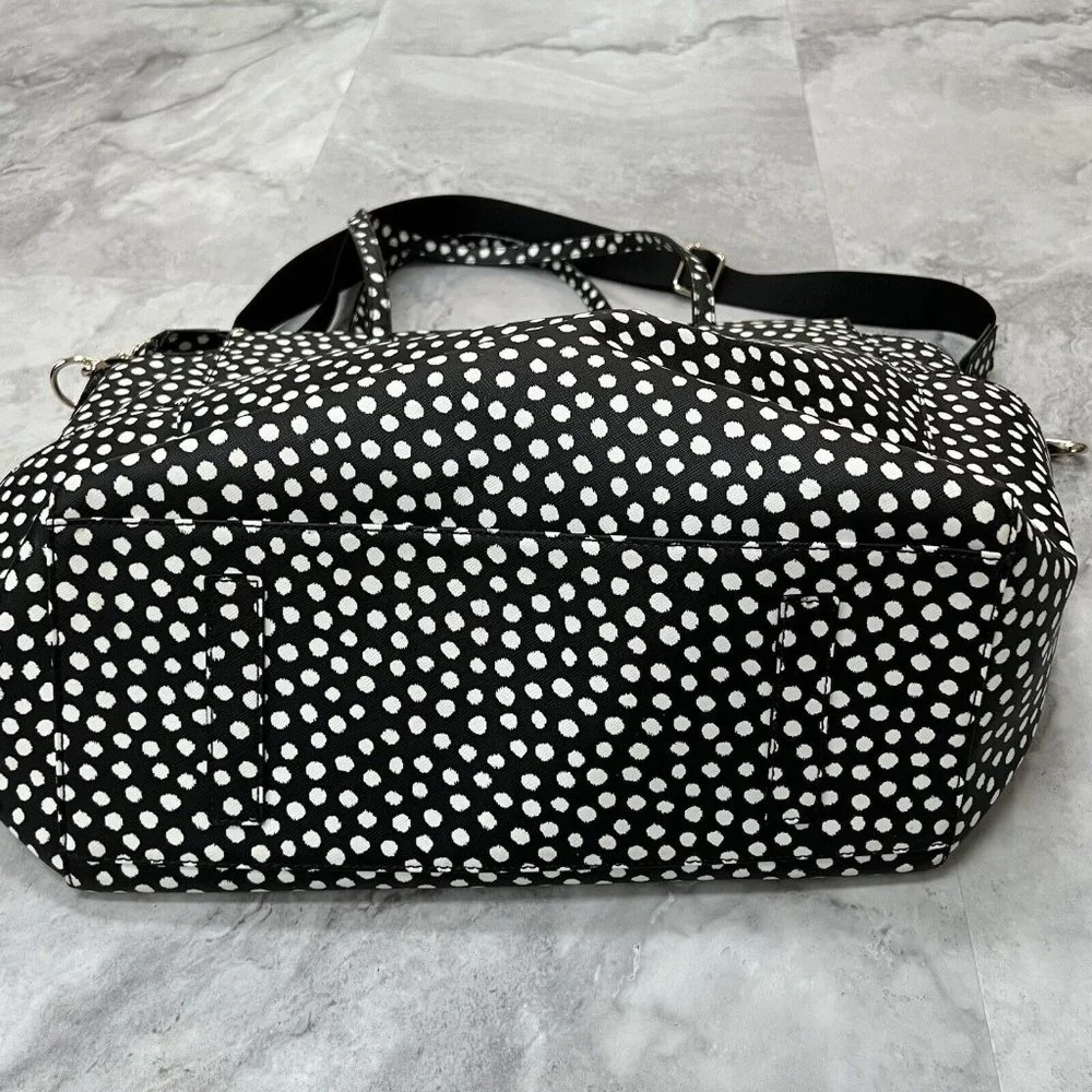 Kate Spade Baby Diaper Bag Black Polka Dot Kaylie Changing Pad Shoulder Strap - Picture 7 of 16